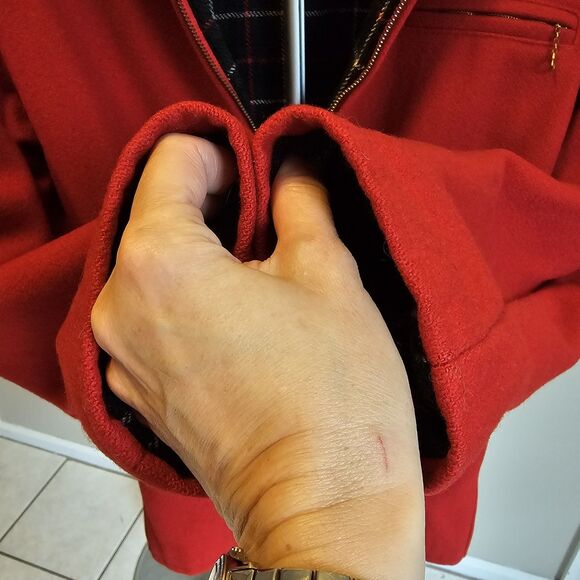 Polo Ralph Lauren Vtg 80s Wool Jacket Coat Mens M Utility Chore Buckleback USA - Picture 5 of 12